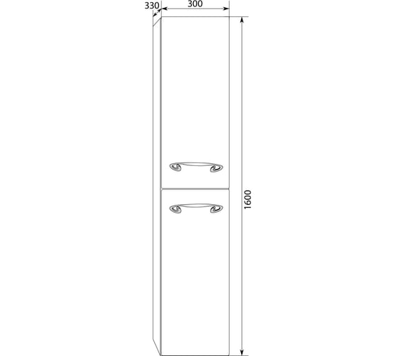 Пенал Marka One Delice 30П 2 двери White, L У73549
