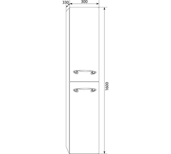 Пенал Marka One Delice 30П 2 двери, Vanilla L У73548