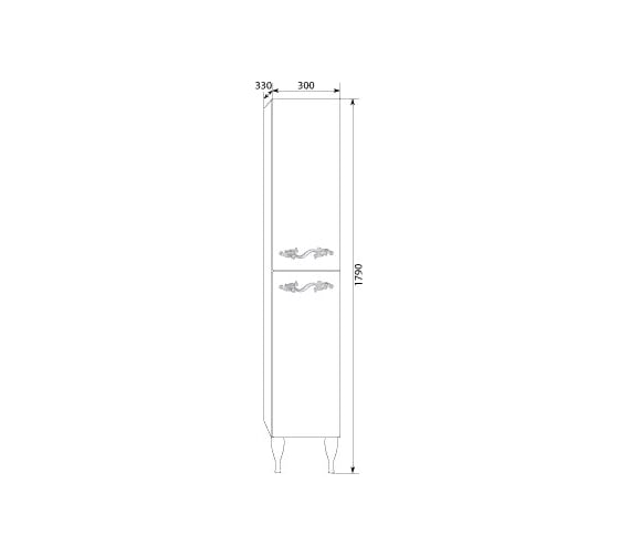 Пенал Marka One Lumier 30Н, 2двери, White L У73555