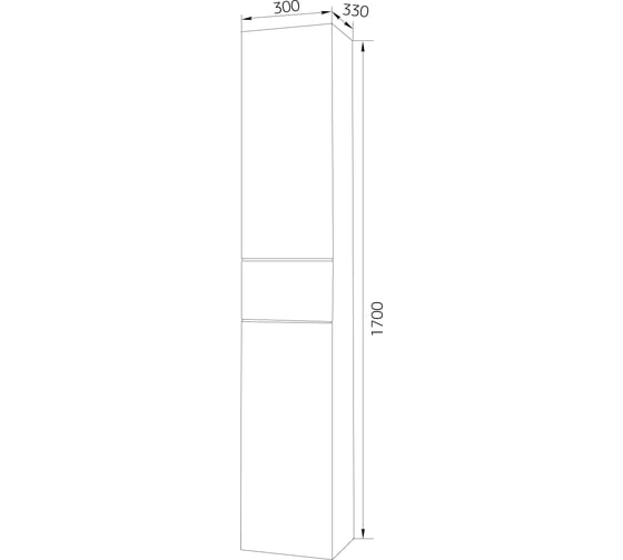 Пенал Marka One Lacio 30П, 2 двери, 1 выдвижной ящик Wood L У73228