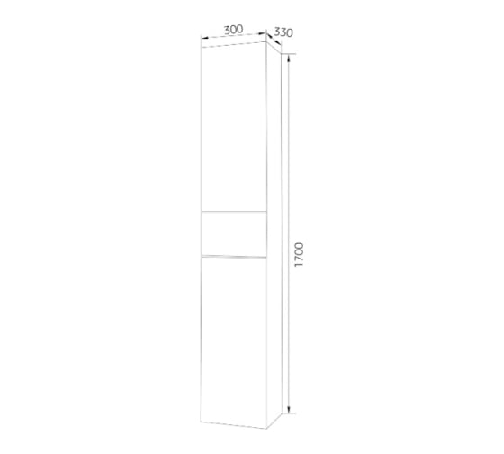 Пенал Marka One Lacio 30П, 2 двери, 1 выдвижной ящик Wood R У73168