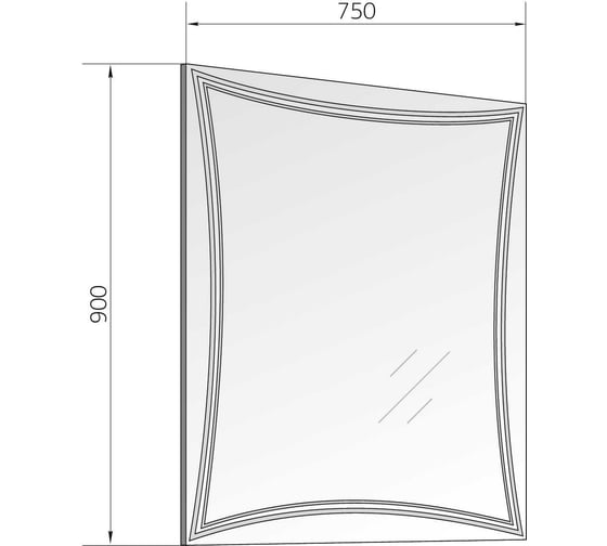 Зеркало Marka One Brio 75 Light У26295