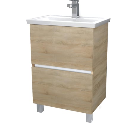 Тумба  под раковину в ванную 1Marka Aris 60 см напольная Дуб Сонома У76060