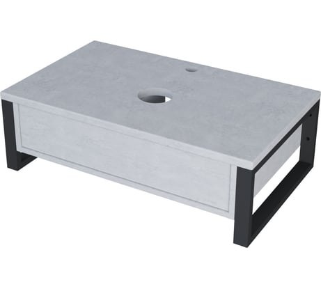 Тумба под раковину в ванную 1Marka GRUNGE LOFT 80 см подвесная Бетон светлый У85851