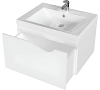 Тумба под раковину в ванную 1Marka Этюд 58 см подвесная, Белый глянец У51989