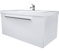 Тумба под раковину в ванную 1Marka Соната 58 см подвесная Белый глянец У51037
