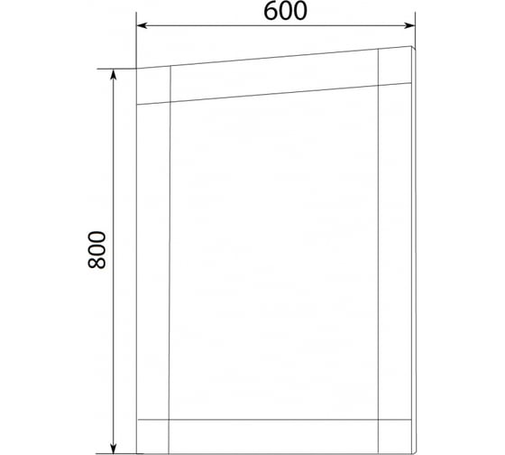 Зеркало Marka One Glass 60x80 Black stone У73246