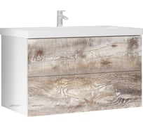 Тумба Marka One 80П 2 ящика, бетон Push У55906