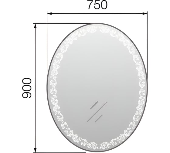 Зеркало Marka One Joli 75 Light У26308