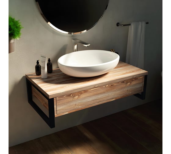 Тумба 1Marka GRUNGE LOFT 90П 1 выдвижной ящик Дуб Намибия У85846
