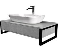 Тумба 1Marka GRUNGE LOFT 90П 1 выдвижной ящик Бетон светлый У85852