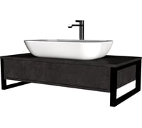 Тумба 1Marka GRUNGE LOFT 80П 1 выдвижной ящик Бетон темно-серый У85848