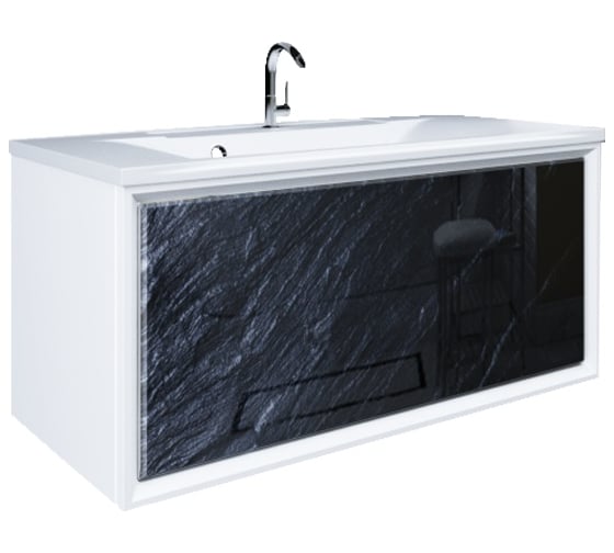 Тумба Marka One Seattle 90П 1 выдвижной ящик, Black stone У72809 1