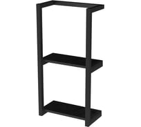 Полка настенная Граф Держалкин dante черная c полочками графит Dante-ч-pol-графит