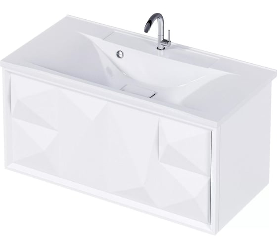 Тумба Marka One Romb 90П 1 выдвижной ящик White У67847