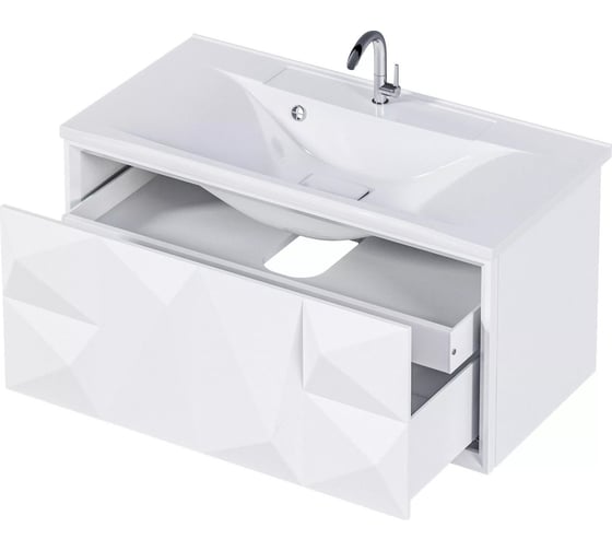 Тумба Marka One Romb 90П 1 выдвижной ящик White У67847