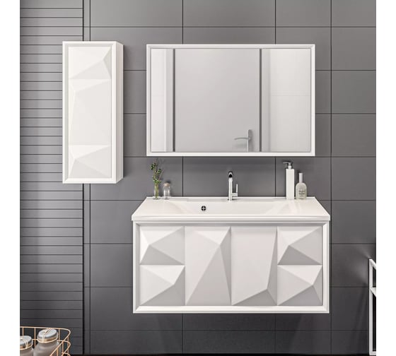 Тумба Marka One Romb 90П 1 выдвижной ящик White У67847