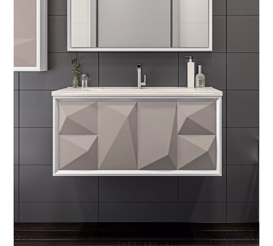 Тумба Marka One Romb 90П 1 выдвижной ящик Cappuccino У67845