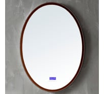 Зеркало для ванной ABBER Stein с подсветкой, коричневое AS6610BR