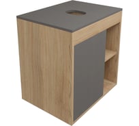 Тумба подвесная Teymi Nura 60, дуб эврика/графит матовый T60529 ЦБ-00269240