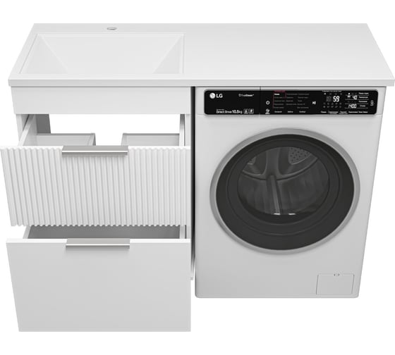 Тумба под стиральную машину Brevita Enfida 60 белая ENF-07060-012Я