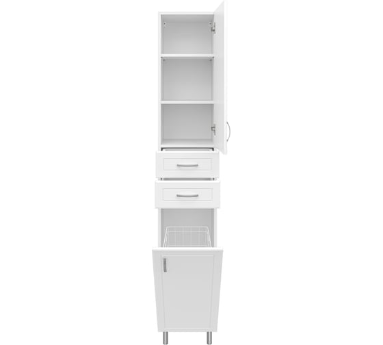 Шкаф-пенал Misty 35 правый, с бельевой корзиной, на ножках Э-05035-01БкП