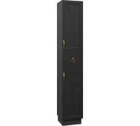 Шкаф-пенал Misty Амбра 35 черный, правый П-Амб050-021П