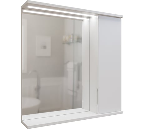 Шкаф навесной MIXLINE "Лайн-70" правый с подсветкой ПВХ 553017