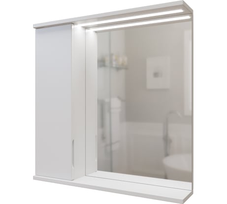 Шкаф навесной MIXLINE "Лайн-70" левый с подсветкой ПВХ 553015