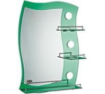 Комбинированное зеркало Potato с тремя полочками, зеленый 50x70 P733-3