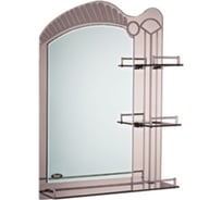 Комбинированное зеркало Potato с тремя полочками, бронза 50x70 P735-1