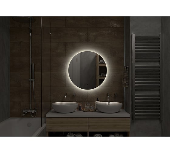 Зеркало Misty аламак d645 led, ореол с бесконт.сенсором, холод.подсветка с подогревом АЛА-02-645-14