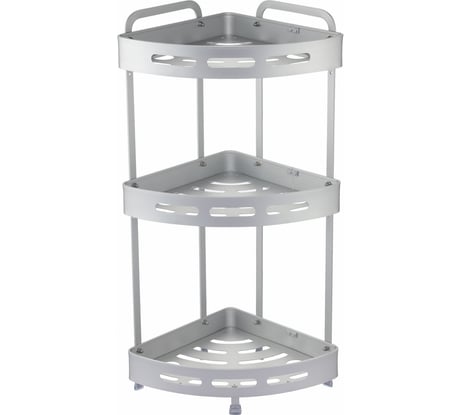 Настенная полка Zenfort 3-ярусная, угловая, серебро ta-3542a3 101202