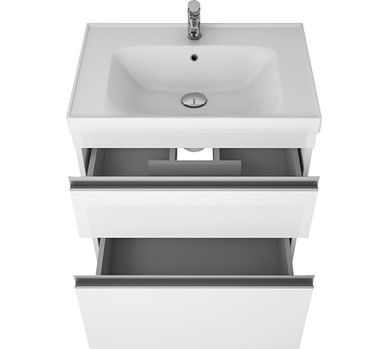 Тумба Dreja eco Grace Pus 70, белый лак, 2 ящика 99.0905