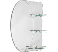 Зеркало Potato серебро, без светильника, с 3-мя полочками 70x50 см P705