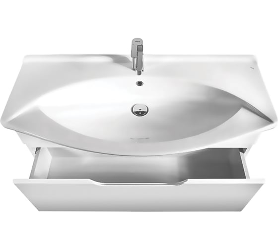 Тумба Dreja eco Laguna 105 NEW, белый лак, 1 ящик 99.0104