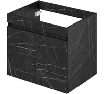 Тумба под раковину подвесная IKA alta 60 593x441x500 распашная Камень Пьетра Гриджиа черный 4657810332362