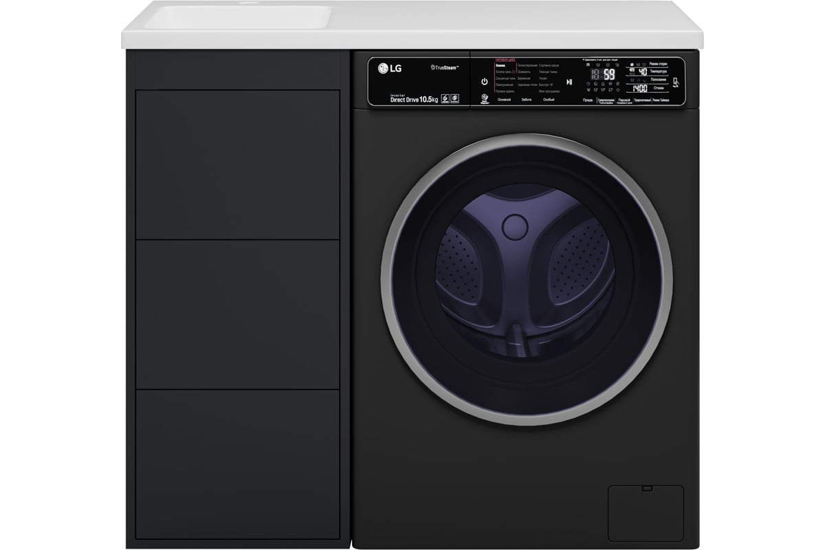 Тумба под раковину Brevita Grafit 40 под стиральную машину, графит, под  раковину Kamilla 100 GRA-01040-013Я - выгодная цена, отзывы,  характеристики, фото - купить в Москве и РФ
