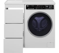 Тумба под раковину Brevita Grafit 40 под стиральную машину, белая, под раковину Kamilla 100 GRA-01040-023Я