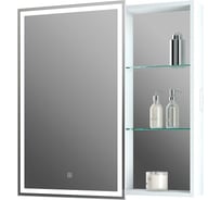 Зеркало-шкаф Misty Аперио с подсветкой 800x800 левый с розеткой МВК006