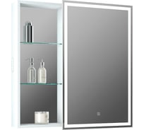 Зеркало-шкаф Misty Аперио с подсветкой 800x800 правый с розеткой МВК007