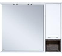 Зеркало-шкаф Misty фетта 100 с нишей белое / правый П-Фет04100-011П