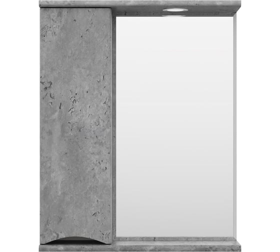 Зеркальный шкаф Misty атлантик 60 серый, левый П-Атл-4060-050Л