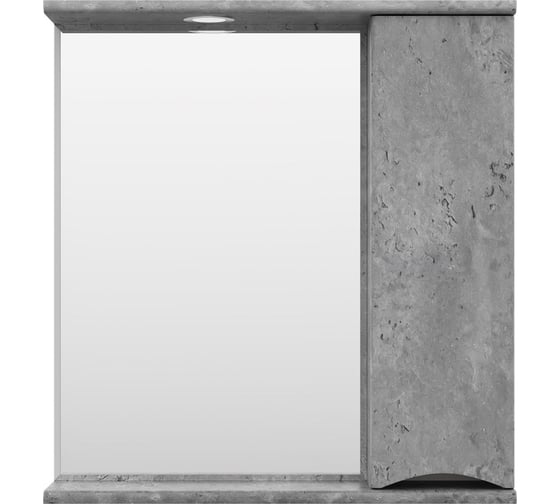 Зеркальный шкаф Misty атлантик 70 серый, правый П-Атл-4070-050П