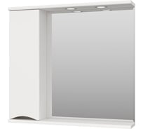 Зеркальный шкаф Misty атлантик 80 белый, левый П-Атл-4080-010Л