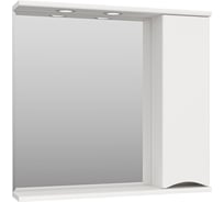 Зеркальный шкаф Misty атлантик 80 белый, правый П-Атл-4080-010П