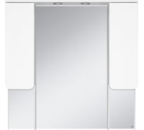 Зеркальный шкаф Misty чегет -105 (свет) белая эмаль П-Чег-02105-01Л