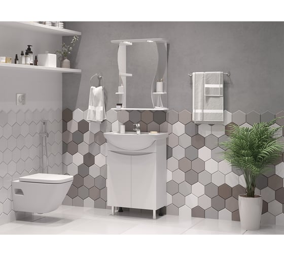 Зеркальный шкаф Misty карина 60 правый Э-Крн02060-01СвП