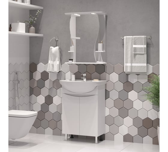 Зеркальный шкаф Misty карина 55 правый Э-Крн02055-01СвП