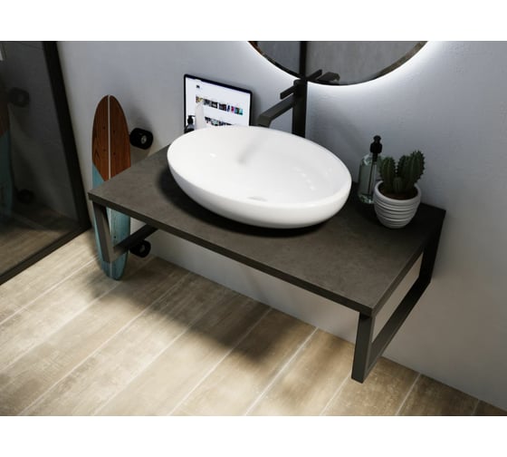 Столешница 1Marka GRUNGE LOFT 100 Бетон, темно-серый У85838